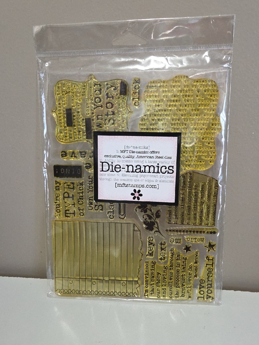 Own Your Story Die-namics Photopolymer Stamp Set